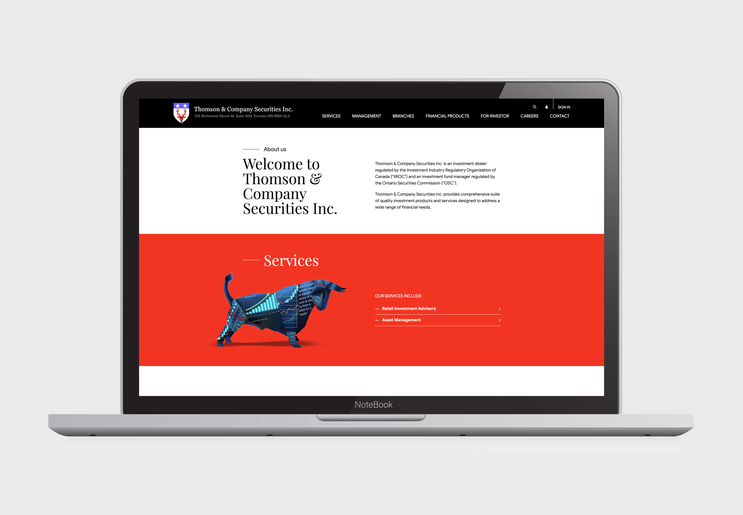 Website Development – Thomson & Company Holdings