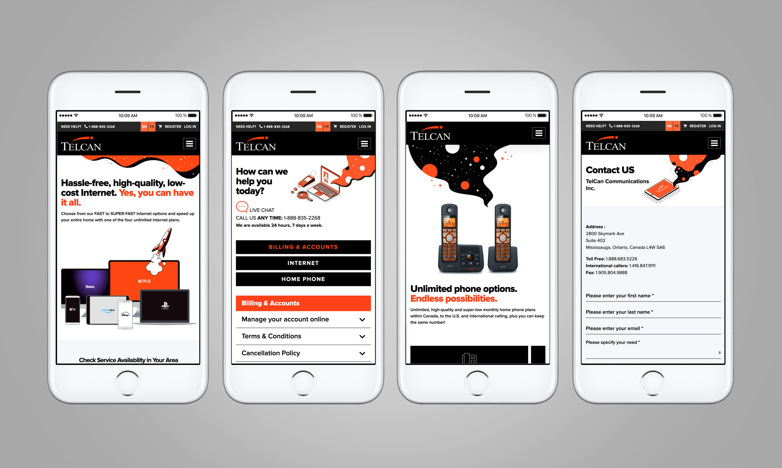 Website Design & Development – Telcan Communications