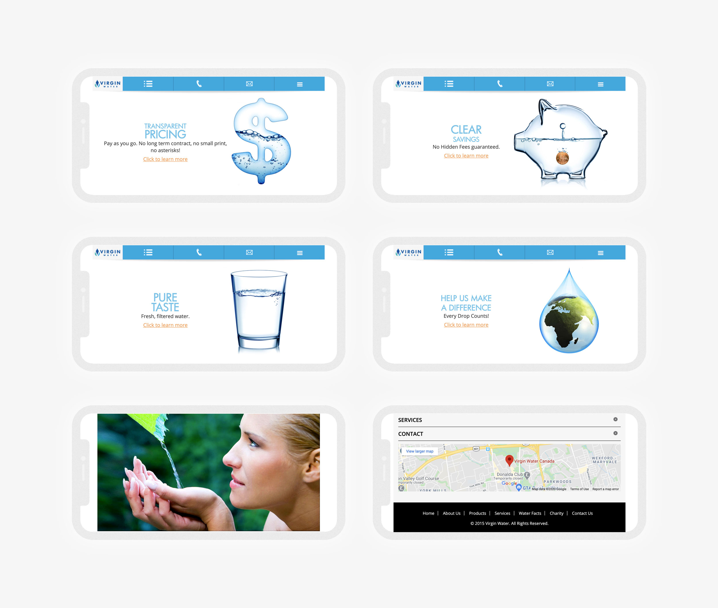 Web Design & Development – Virgin Water Canada