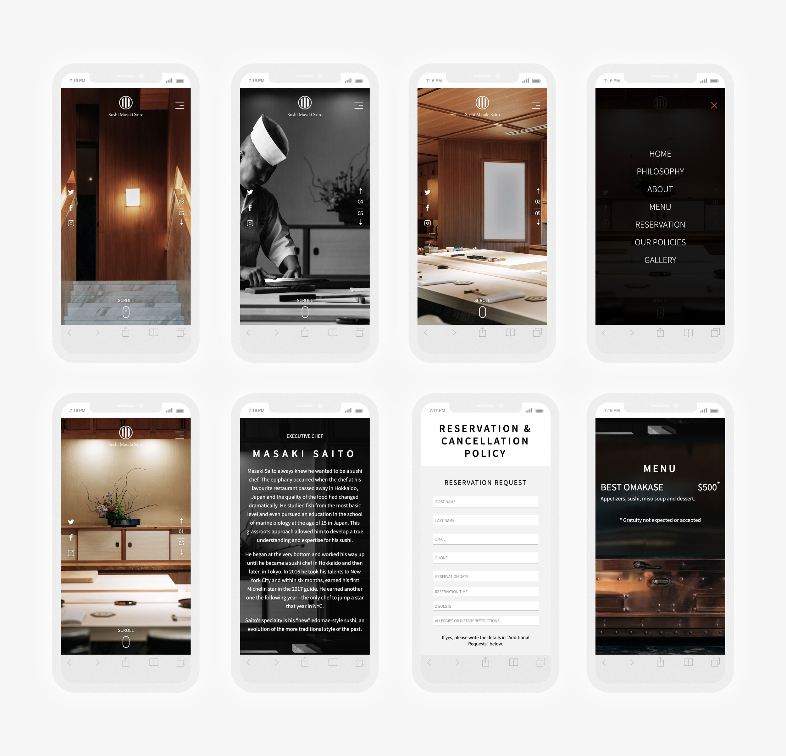 Sushi Website Design – Sushi Masaki Saito